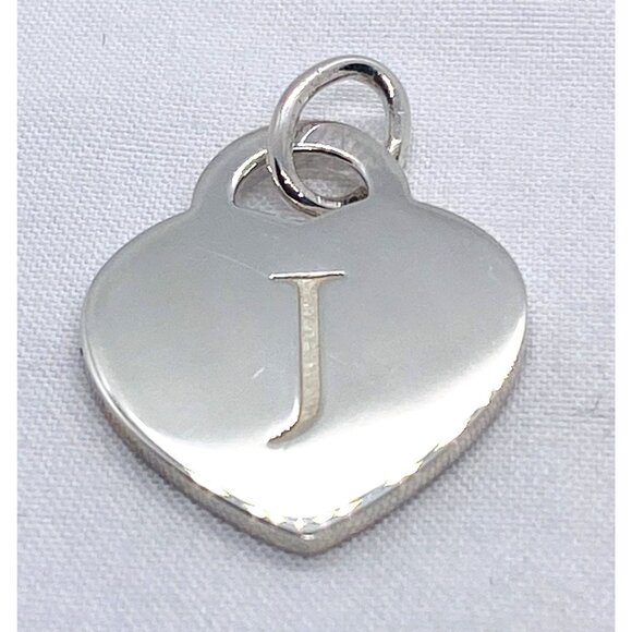 SOLD!!! Tiffany & Co Sterling Silver 925 Letter J Alphabet Initial Heart - Picture 1 of 5